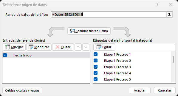 Diálogo Seleccionar origen de datos