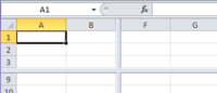 Dividir la ventana de Excel